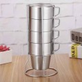 Stainless Steel Coffee Stacked Cups 4 Set